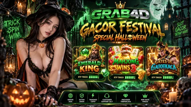 Iklan GRAB4D — Gacor Festival spesial Halloween